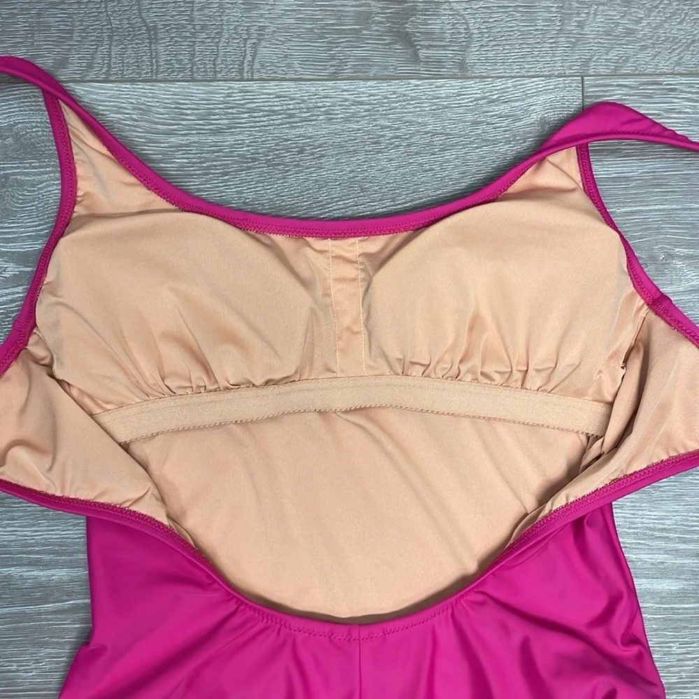 NWT J. Crew Heritage Scoopback One Piece Swimsuit Radiant Fuchsia 6